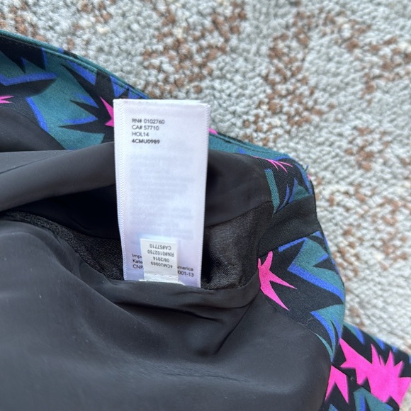 Kate Spade Saturday Pop Art Explosion Mini Skirt Green Hot Pink 00 - Picture 9 of 9